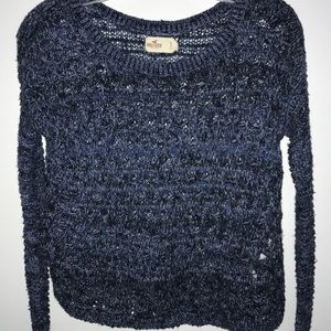 Hollister Holey Shades of Blue Sweater - S